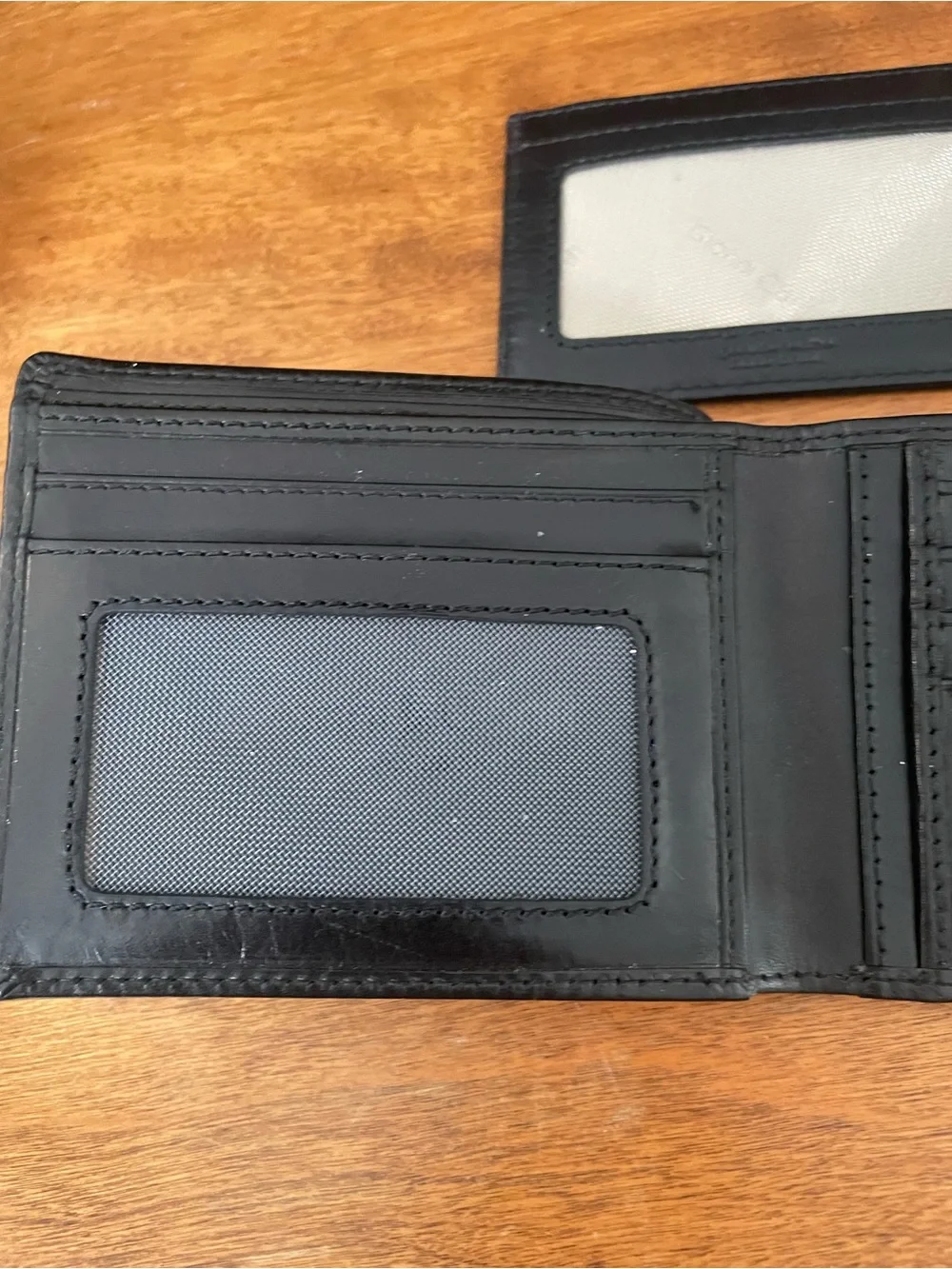 Gianni Conti Black Leather Bi-Fold Wallet